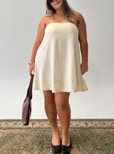 Gypsea Strapless Swing Mini Dress Butter Yellow Curve