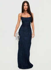 Celena Maxi Dress Navy Burnout Petite