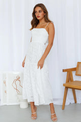 Fairy Queen Midi Dress White