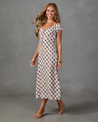 Estate Check Plaid Maxi Dress