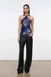 Charli Silk Top | Tapestry Midnight