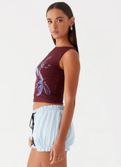 Speak Now Mesh Top - Brown