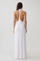 Halley Back T-Strap Maxi Dress - White