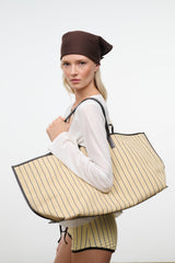 Christos Large Tote | Monday Stripe