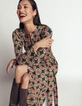 Honor Column Jersey Midi Dress-Duffle Bag, Geo Parade