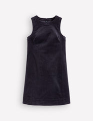 Lou Cord Shift Dress-Navy
