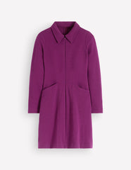 Nia Ottoman Long Sleeve Dress-Plum Jam