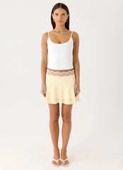 Aleenah Mini Skirt - Yellow