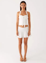 Brissy Halterneck Top - White