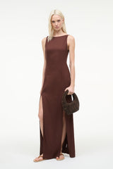 Costa Linen Dress | Dark Oak