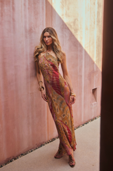 Isabella Patchwork Maxi Dress