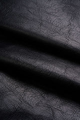 Faux Leather Button High Waist Skirt