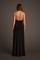 Alondra Black Plunge Maxi Dress