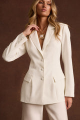 Chloe White Tapered Blazer
