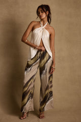 Clear Breeze Marble Satin Pants