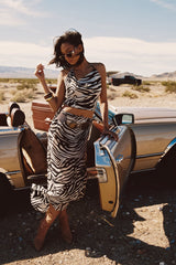 Celia Zebra Maxi Skirt