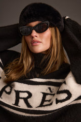 Chalet Black Faux Fur Headband