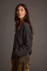 Colorado Charcoal V Neck Sweater