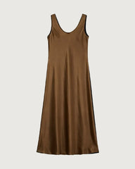 Triacetate Bias Cut Sleeveless Maxi Dress
