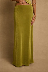 Eliana Chartreuse Maxi Skirt