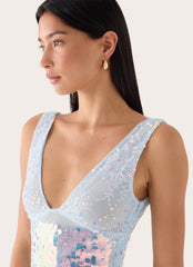 Erinah Sequin Maxi Dress - Blue