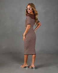 Easy Rise Striped Knit Midi Dress