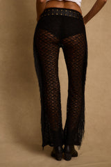 Happy Hour Black Fringe Pant
