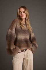 Helena Ombre Balloon Sleeve Sweater