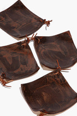 Ceramic Square Coasters | Burnt Sienna Glaze