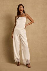 Halo Cream Satin Pants
