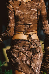 Hasey Mocha Snake Mesh Sarong