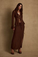 Layla Mocha Maxi Skirt