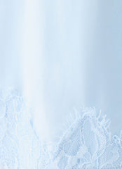 Merisso Lace Trim Maxi Skirt - Blue