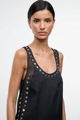 Cara Dress | Black Studs
