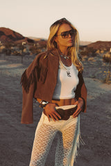 Happy Hour Cream Fringe Pants