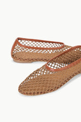 Alba Ballet Flat | Tan Netting