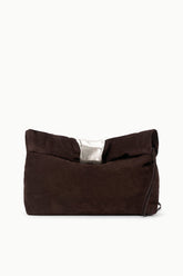 Cuff Clutch | Espresso Suede