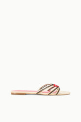Carrie Sandal | Cream Red Rose