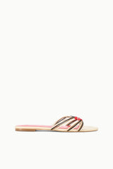 Carrie Sandal | Cream Red Rose