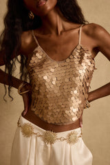 Seaton Rose Gold Payette Tank