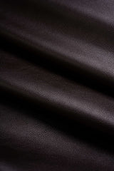 Faux Leather Patchwork Lace Belted Straight Skirt