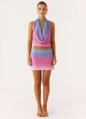 One More Time Sequin Knit Top - Disco Ombre