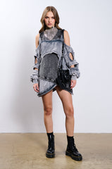 OFF DUTY MINERAL WASH SWEATSHIRT DRESS