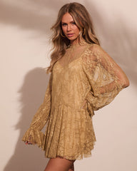 Moonlit Promise Lace Mini Dress