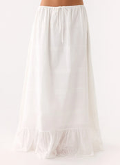 Lior Cotton Maxi Skirt - White