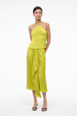 Akari Top | Chartreuse Plisse