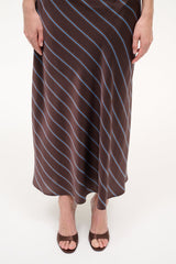 Brigitte High Wedge | Espresso Satin