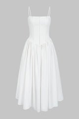 Solid Cut Out Slip Sleeveless Maxi Dress