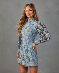 Forever Found Embroidered Floral Lace Mini Dress