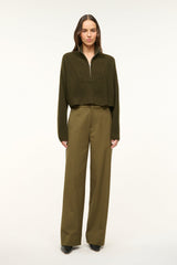 Cashmere Cropped Hampton Sweater | Olive